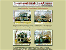 Tablet Screenshot of greensborohistoricrentalhomes.com